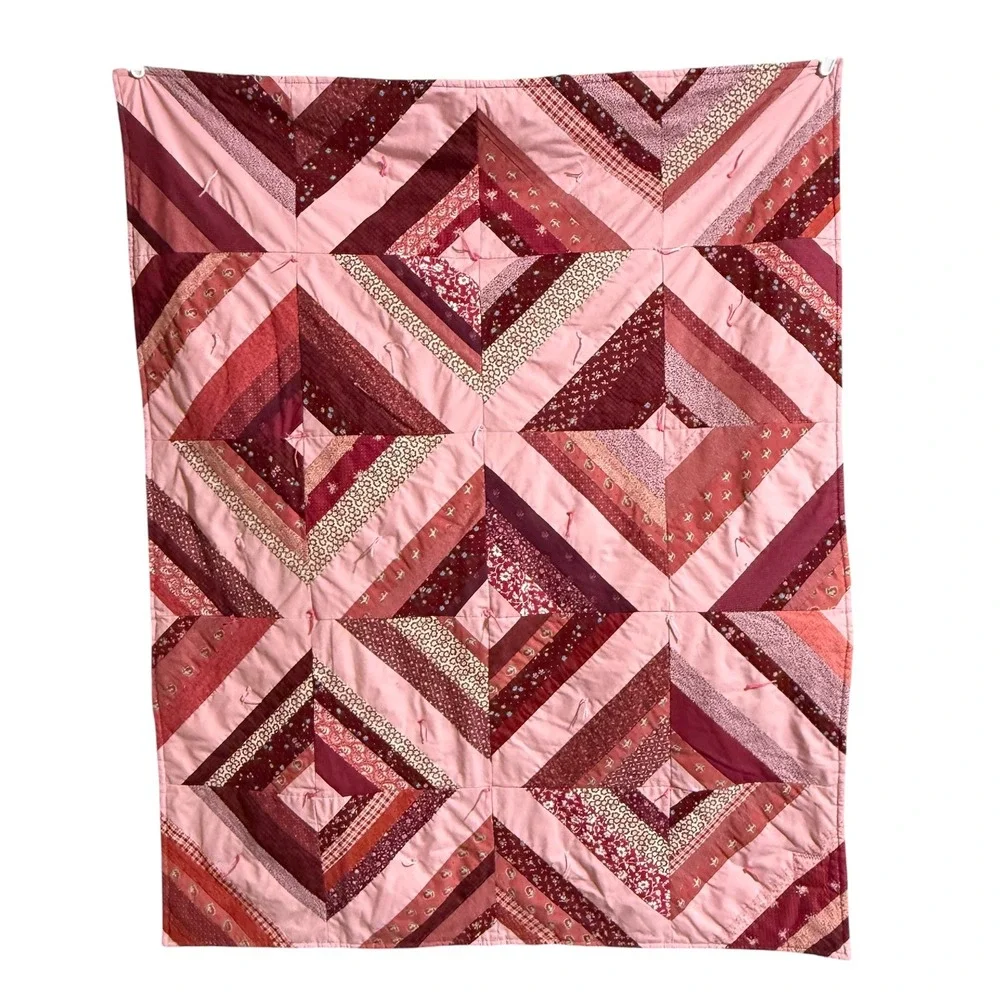 Firehouse Quilts Pink Red Patchwork Paisley Grandmacore